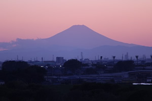 天守閣から富士山が見える季節