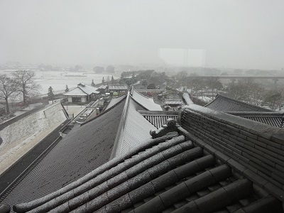 ４階からの雪景色